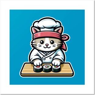 Sushi Cat Chef: Culinary Whimsy Posters and Art